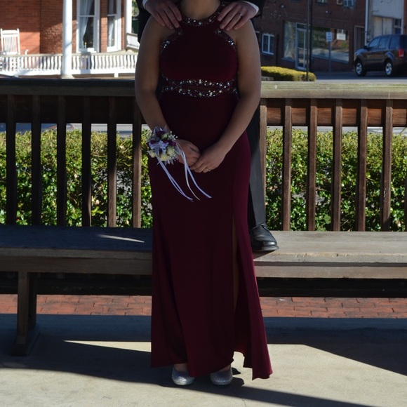 Maroon Prom Dress - Picture 2 of 7